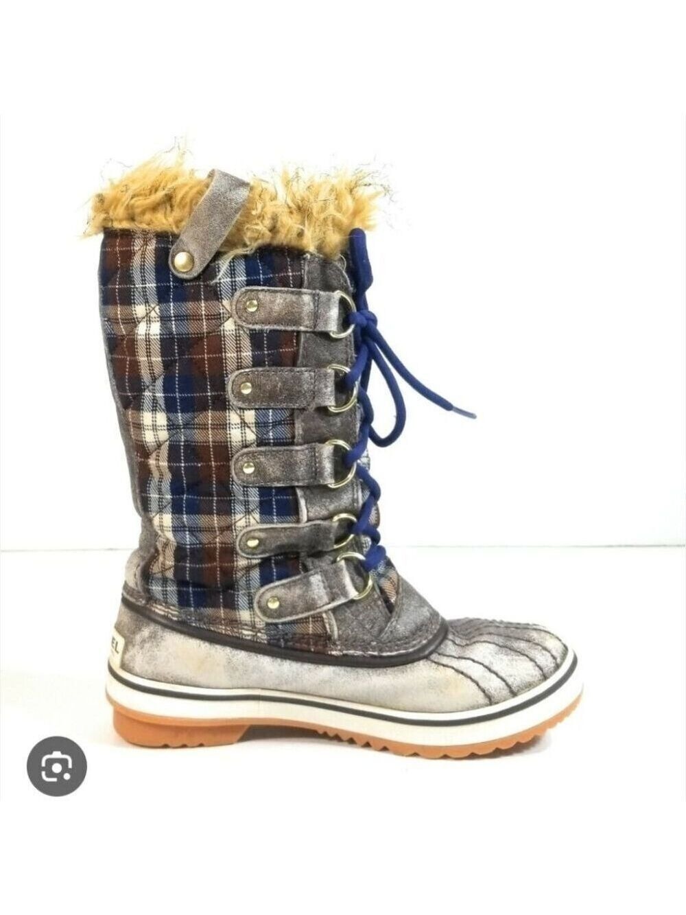 SOREL | Tofino II women's waterproof Snow boots plaid waxed canvas coated Sz 6
